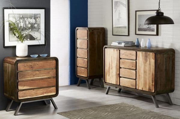 Atlas Wide 4 Drawer Chest | Wide four drawer chest with hidden handles.